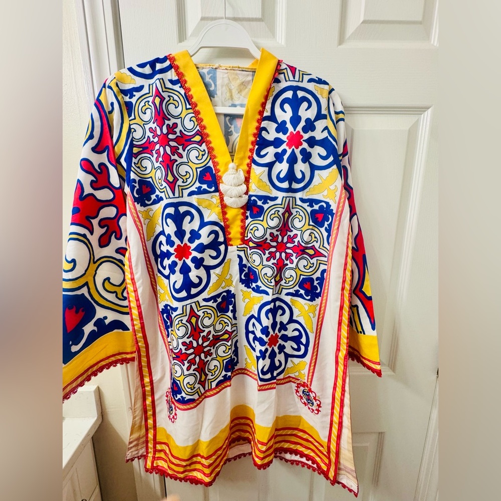 Colorful Patterned Tunic 2 piece - image 1